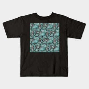 Modern Paisley in Mint Green Kids T-Shirt